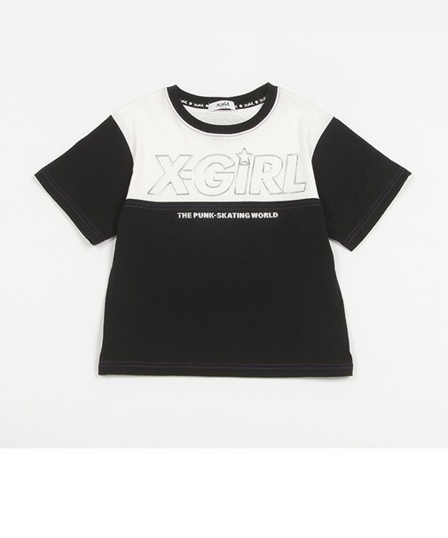 メタリックロゴ配色半袖Tシャツ