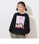 ガールイラスト長袖Tシャツ