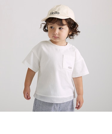 裾メッシュ半袖Tシャツ
