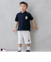 【MLB】カットデニムハーフパンツ