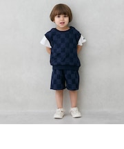 スクエア刺しゅうハーフパンツ