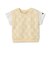 スクエア刺しゅうドッキング半袖Tシャツ
