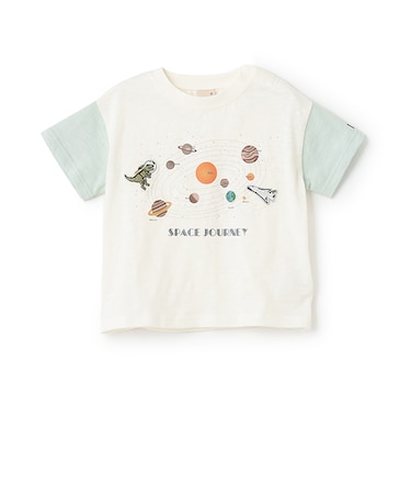 【防汚加工】宇宙グラフィック半袖Tシャツ