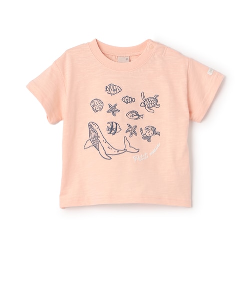 【接触冷感】海刺しゅう半袖Tシャツ(キッズサイズ)