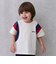 【接触冷感】袖ライン配色半袖Tシャツ