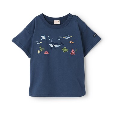 海の生き物刺しゅう半袖Tシャツ
