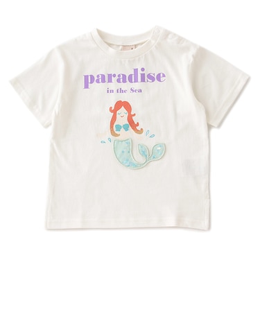 マーメイドシアーアップリケTシャツ