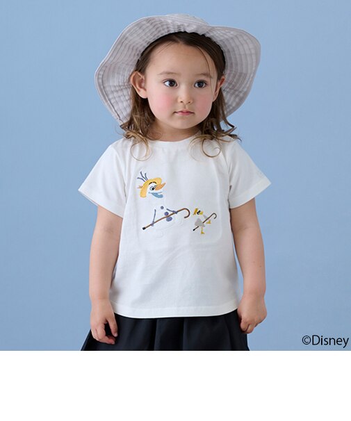 【Disney】オラフアップリケTシャツ