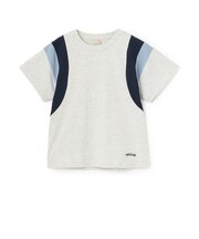 【WEB限定】【接触冷感】袖ライン配色Tシャツ(ジュニア)