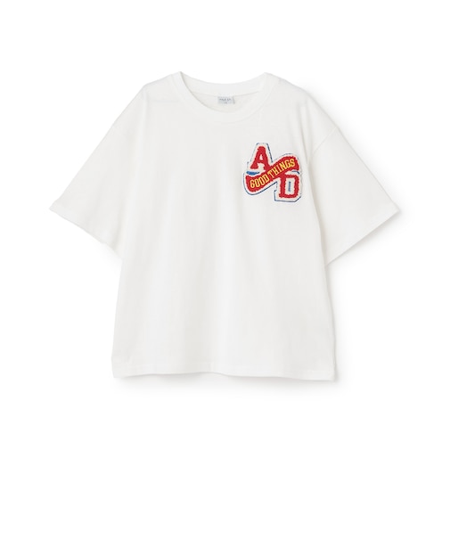 【綿100%】カレッジワンポイント半袖Tシャツ