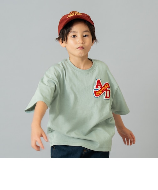 【綿100%】カレッジワンポイント半袖Tシャツ
