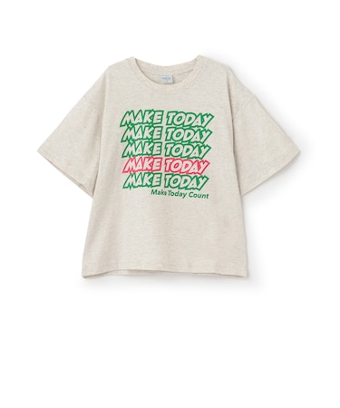 【綿100%】メッセージ5行ロゴ半袖Tシャツ