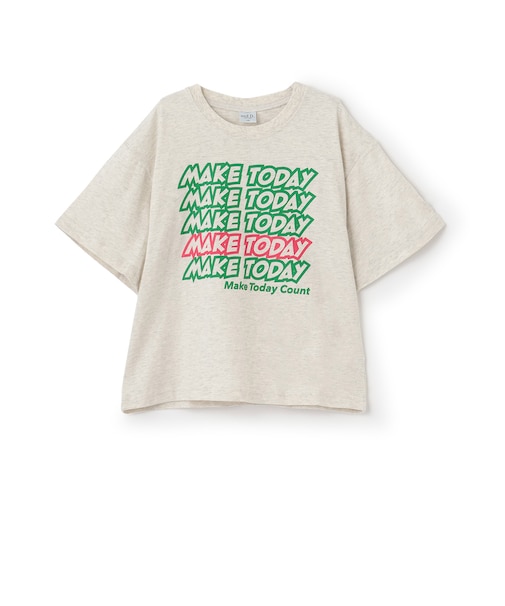 【綿100%】メッセージ5行ロゴ半袖Tシャツ