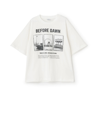 【綿100%】遊園地フォトプリント半袖Tシャツ
