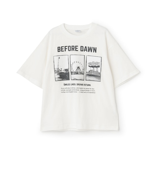 【綿100%】遊園地フォトプリント半袖Tシャツ