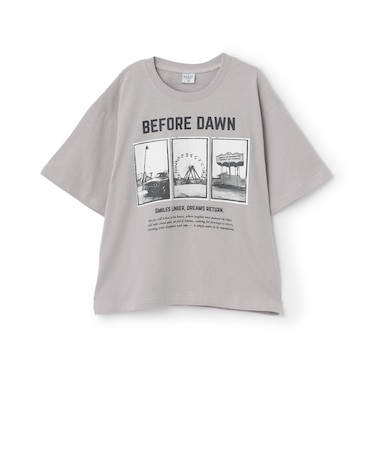 【綿100%】遊園地フォトプリント半袖Tシャツ