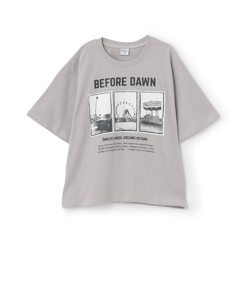 【綿100%】遊園地フォトプリント半袖Tシャツ