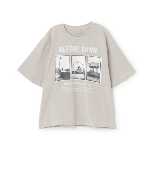 【綿100%】遊園地フォトプリント半袖Tシャツ
