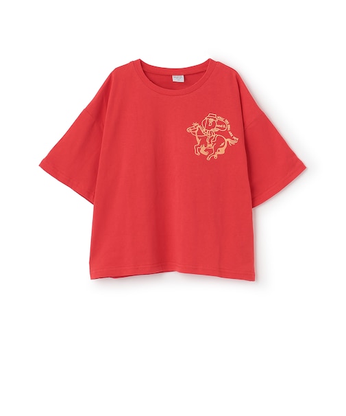 【綿100%】Dジョッキープリント半袖Tシャツ
