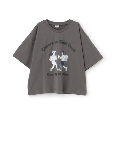 【綿100%】ピクニックモチーフ半袖Tシャツ