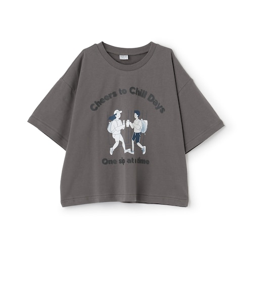 【綿100%】ピクニックモチーフ半袖Tシャツ