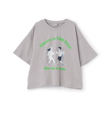 【綿100%】ピクニックモチーフ半袖Tシャツ