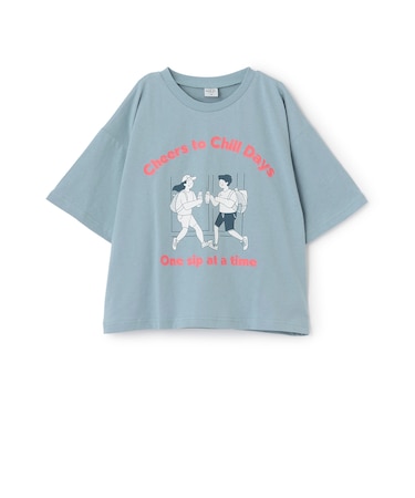 【綿100%】ピクニックモチーフ半袖Tシャツ