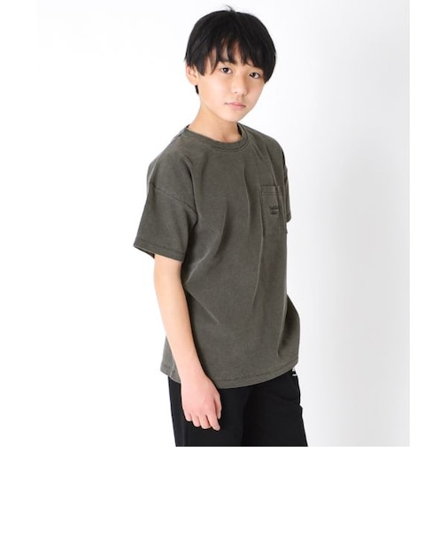 【大人向けサイズあり】天竺・ドロップショルダーピグメント半袖Tシャツ【セットアップ対応】