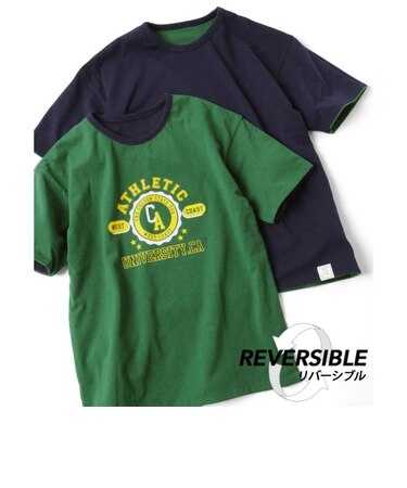 【大人向けサイズあり】天竺・ドロップショルダーリバーシブル半袖Tシャツ【セットアップ対応】