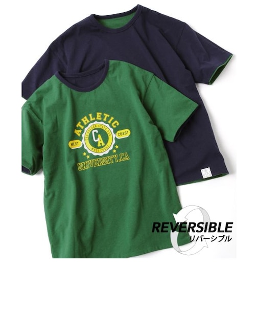 【大人向けサイズあり】天竺・ドロップショルダーリバーシブル半袖Tシャツ【セットアップ対応】