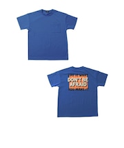 【大人向けサイズあり】天竺・ドロップショルダーバックプリントポップロゴ半袖Tシャツ