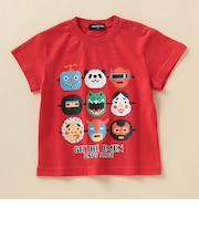 お祭りおめんプリントTシャツ