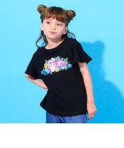 フラワー転写プリントTシャツ