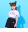 フラワー転写プリントTシャツ