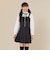 フロントジップつきピンストライプビスチェ