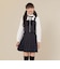 フロントジップつきピンストライプビスチェ