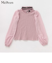 【Melteen】 シアースリーブ長袖Tシャツ