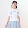 【ニコ☆プチ掲載】袖パフレースアップTシャツ