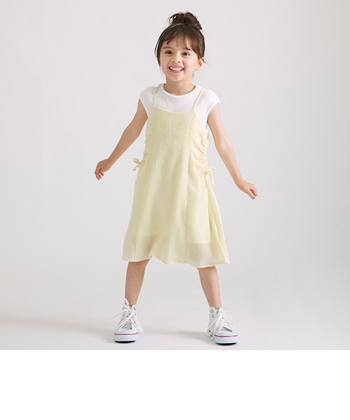 【リンク】脇カットアウトワンピセット(キッズ)