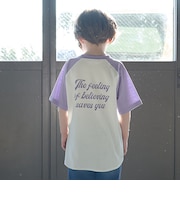 【型崩れしないやわらかコットン】バックプリントビッグラグランンTシャツ
