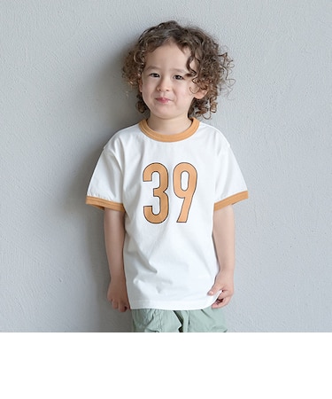 【型崩れしないやわらかコットン】ナンバリングリンガーTシャツ