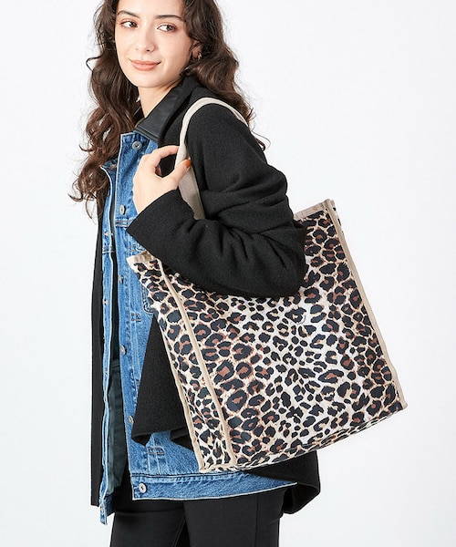 レオ様 LG BOOK TOTE フラクセンレオパード｜レスポートサックの