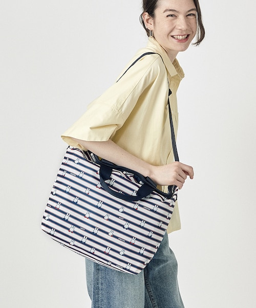 DELUXE EASY CARRY TOTE ミッフィーオールオーバーストライプ