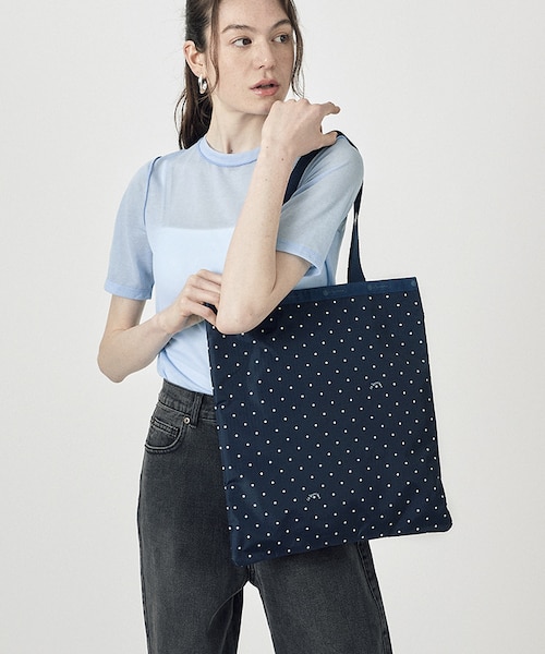 LARGE EMERALD TOTE NAVY PETITE DOT レスポ LARGE EMERALD TOTE ネイビープティドット｜レスポートサックの