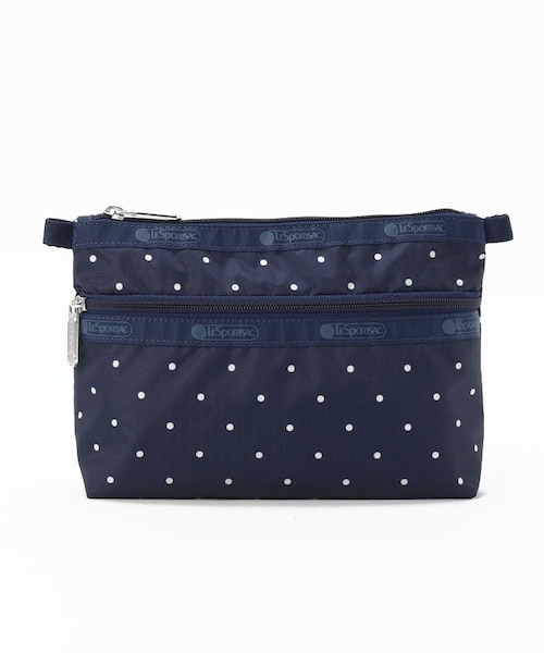 COSMETIC CLUTCH ネイビープティドット｜レスポートサックの