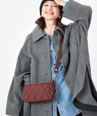 QUILT CLUTCH チョコレートブラウンキルト