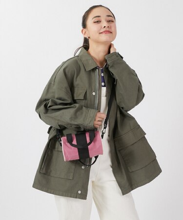 MINI ROLL BAG モーヴ/ピーチブラッシュ/ブラック