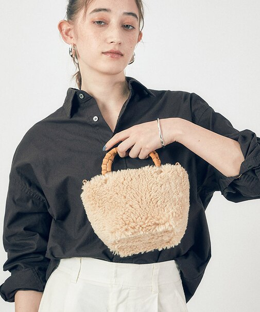 XS BAMBOO TOTE ファーストウォームベージュファー