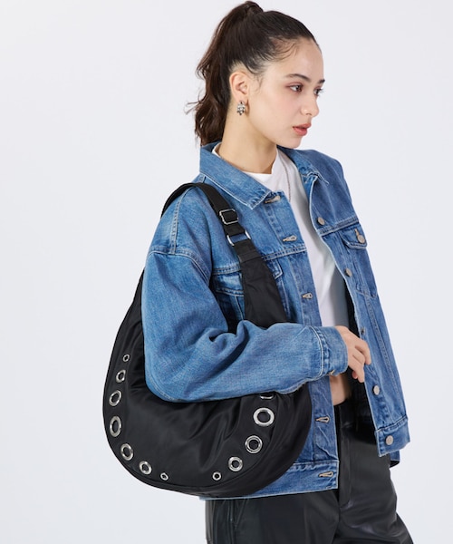 美品 レスポートサック オニキスグロメッツ GROMMET SHOULDER BAG オニキスグロメッツ｜レスポートサックの