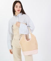 LG DIAMOND TOTE ピーチブラッシュラフィア